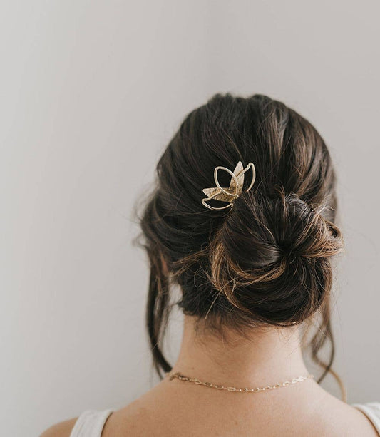 Kairavini Lotus Hair Pin - Gold