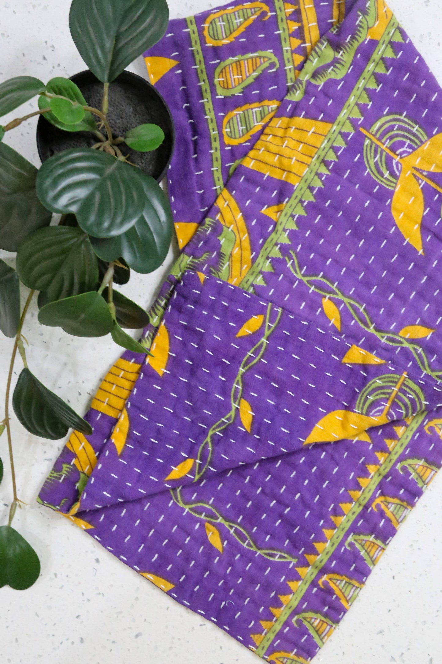 Kantha Kitchen Towel | Valentines Day