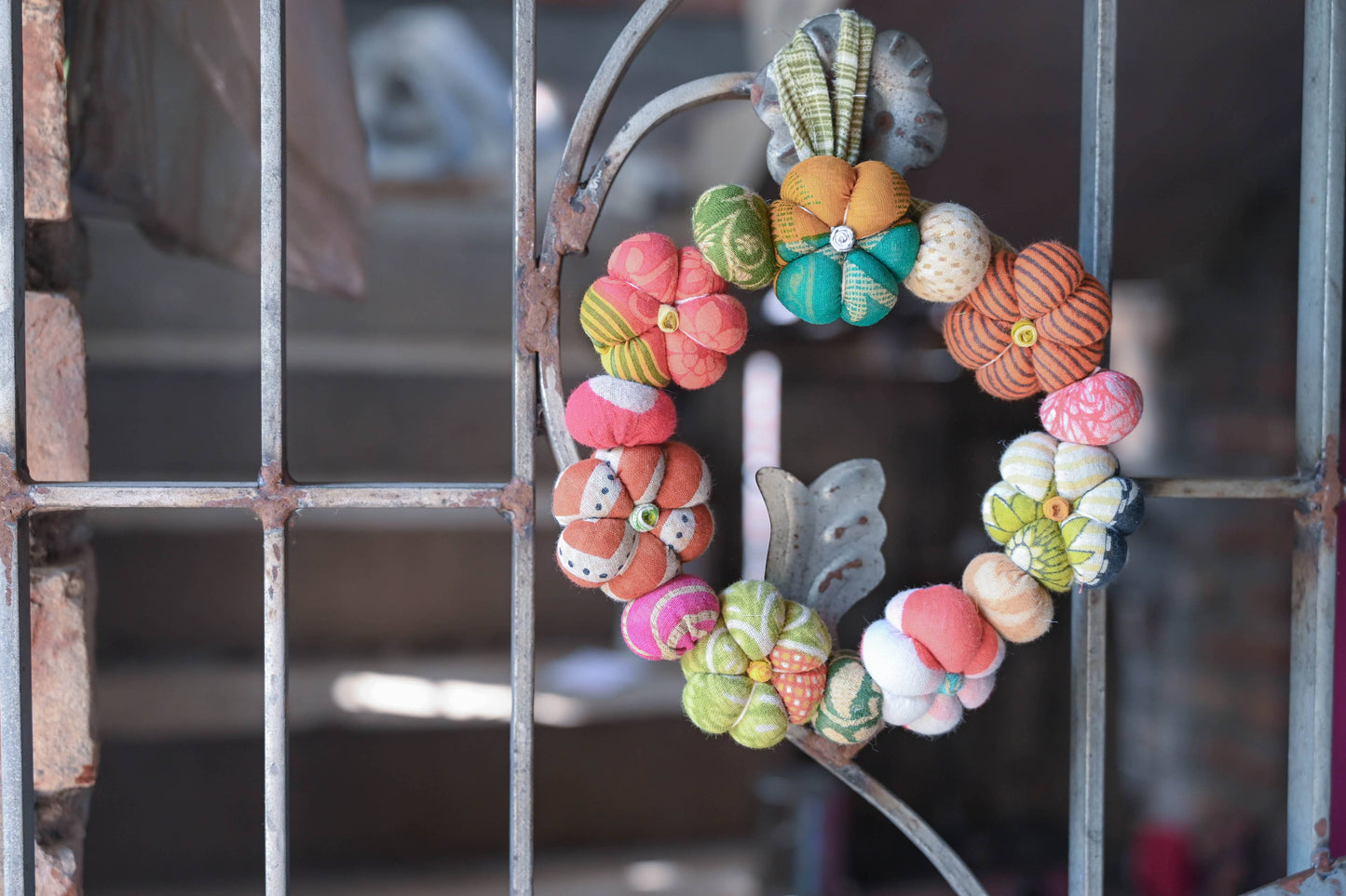 Mini Saree Pumpkin Wreath