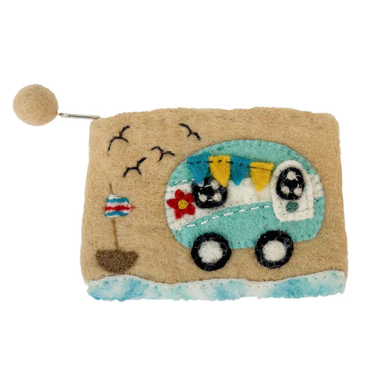 Camper Van Felt Coin Purse