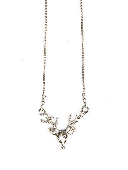 Antlers Necklace: Brass