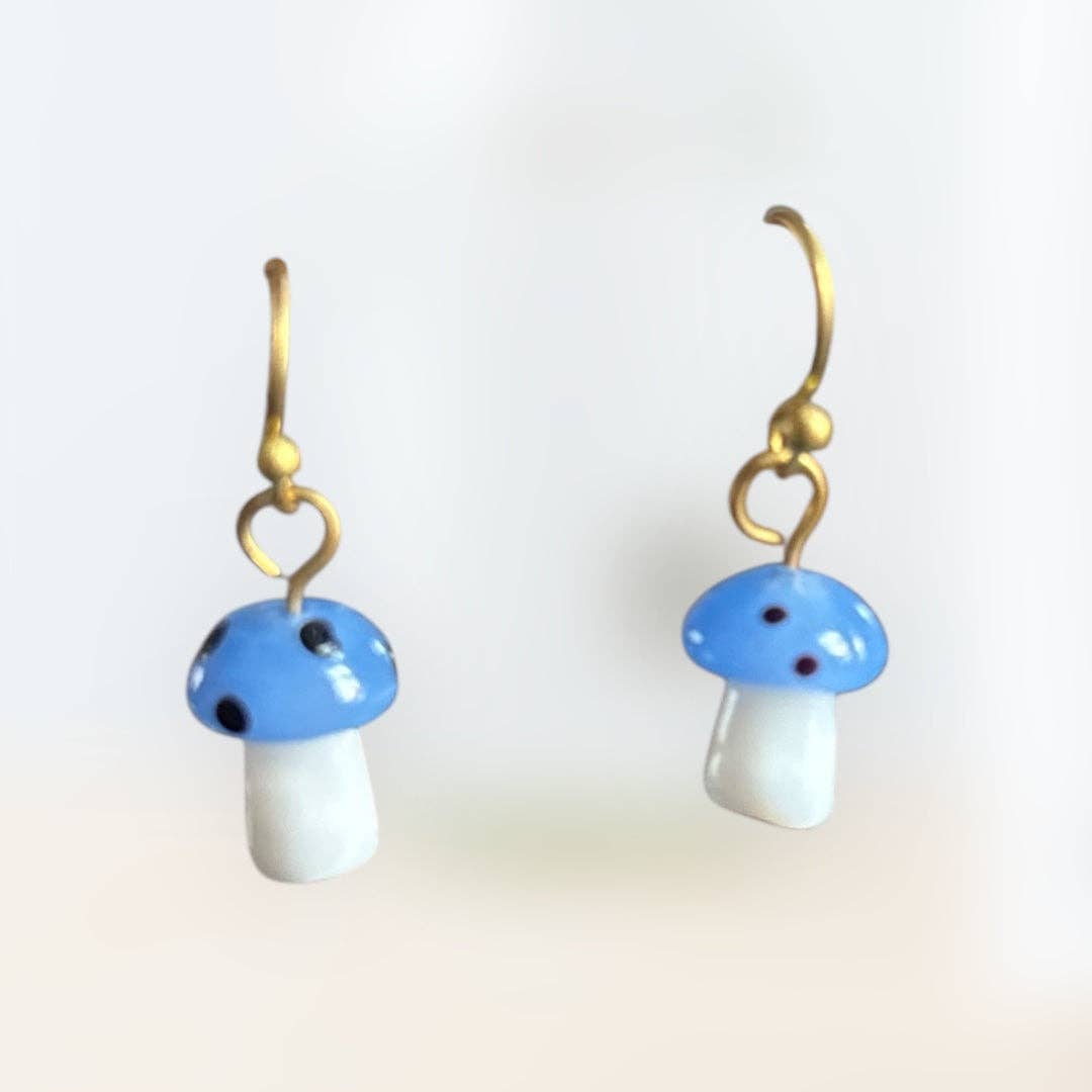 Mushroom Earrings: Orange