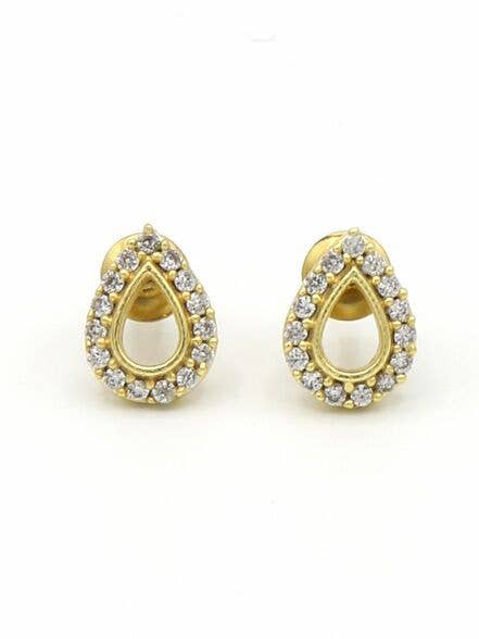 Sparkle Teardrop Studs