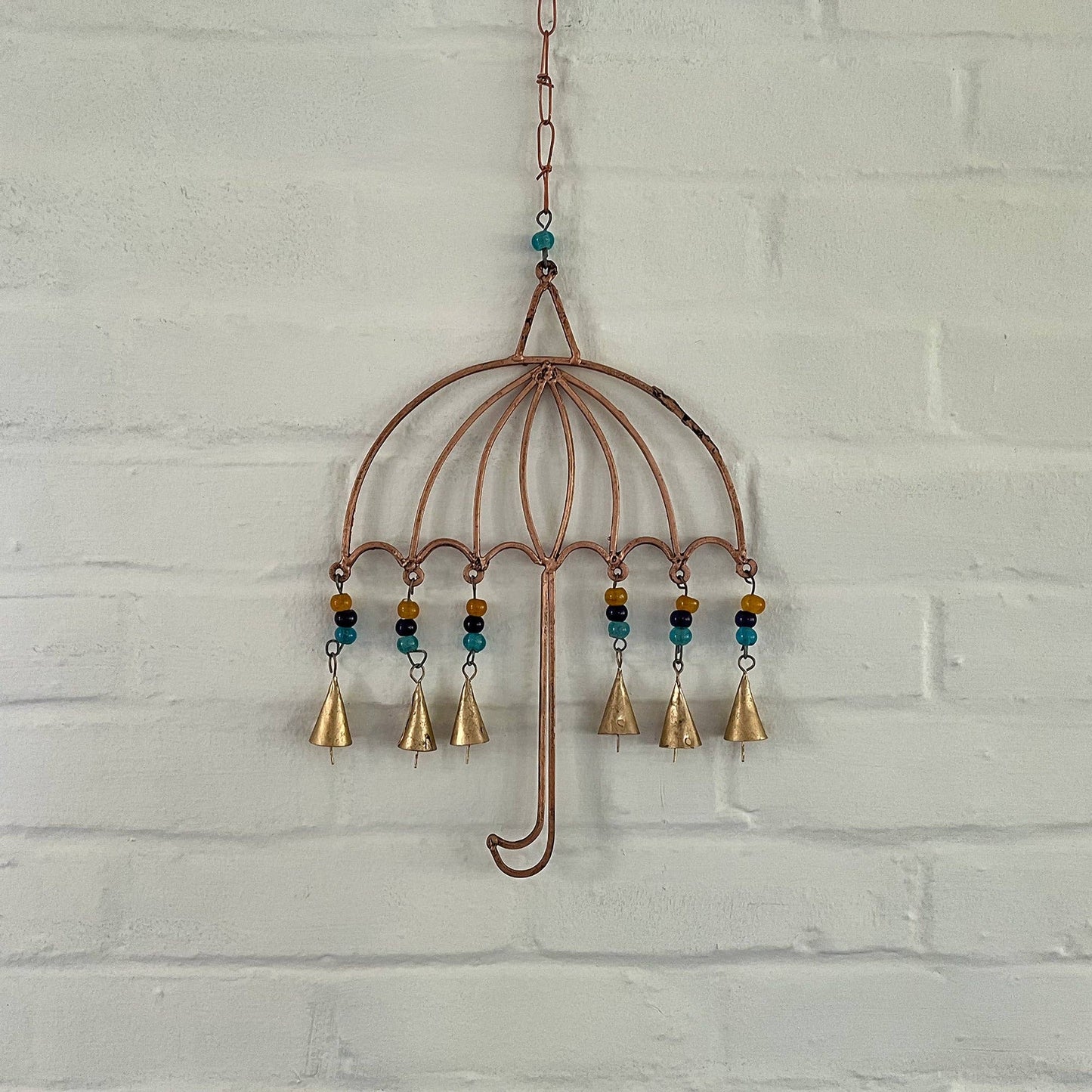 Recycled Iron Umbrella Garden Chime
