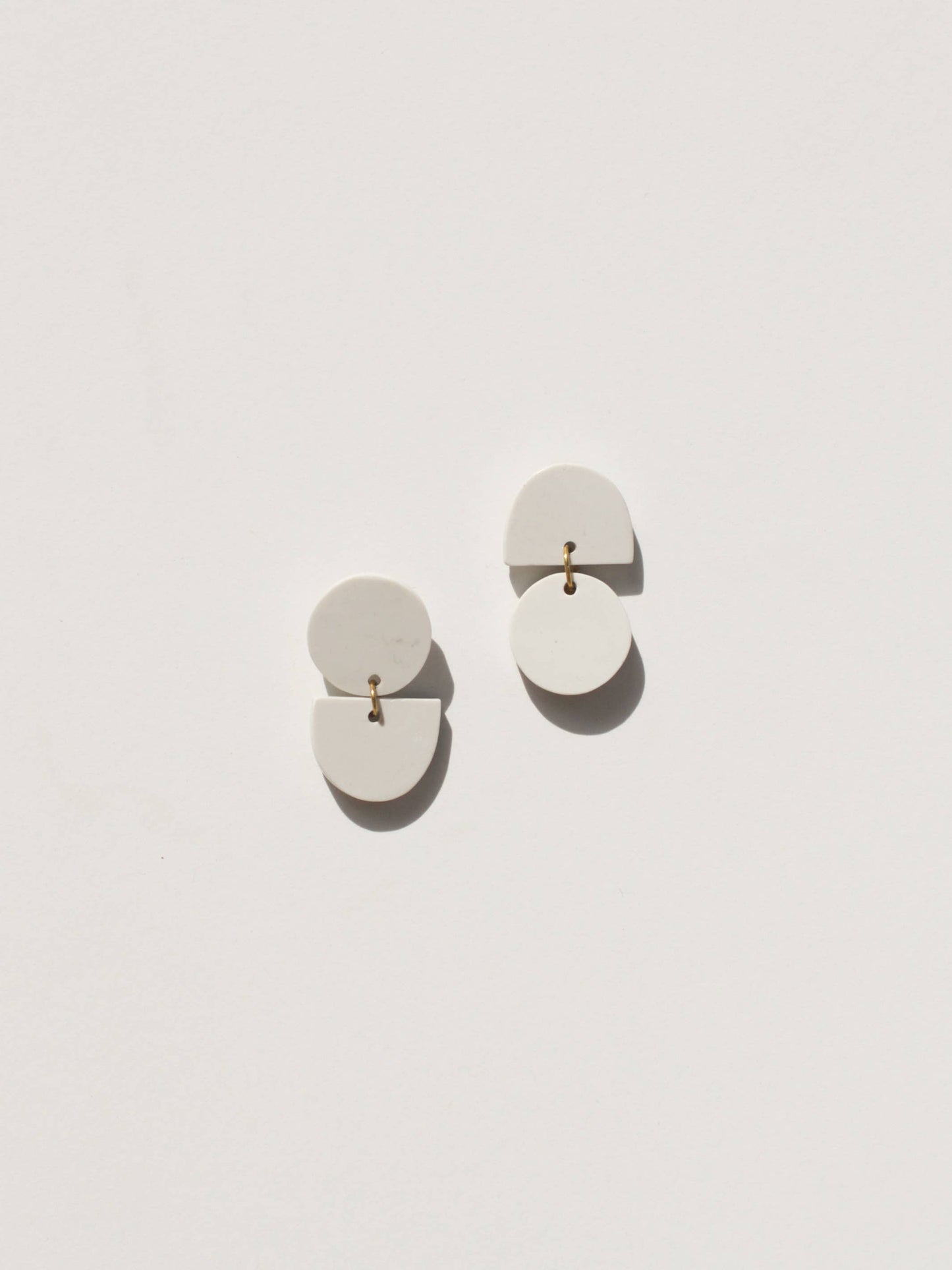 Mojave Backflip Clay Earrings: Bone