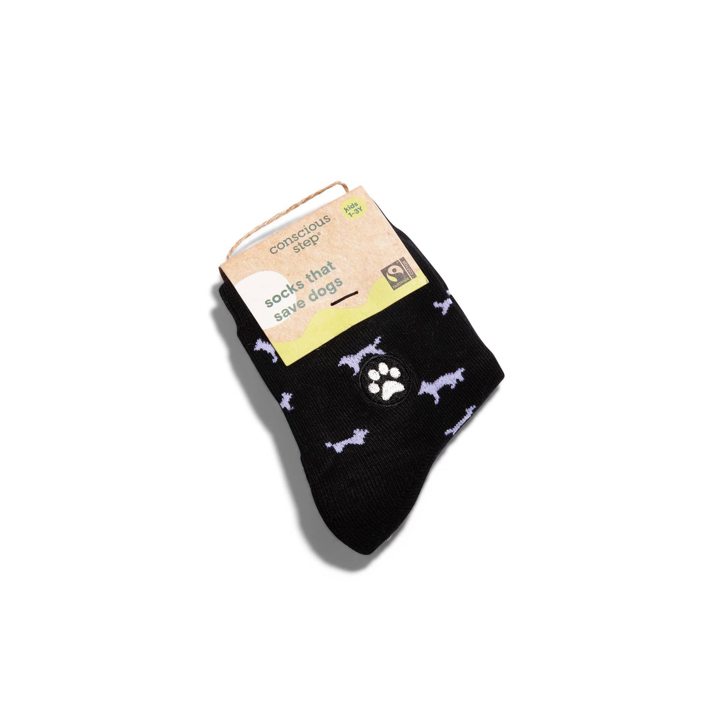 Kids Socks that Save Dogs (Black Dogs): Youth