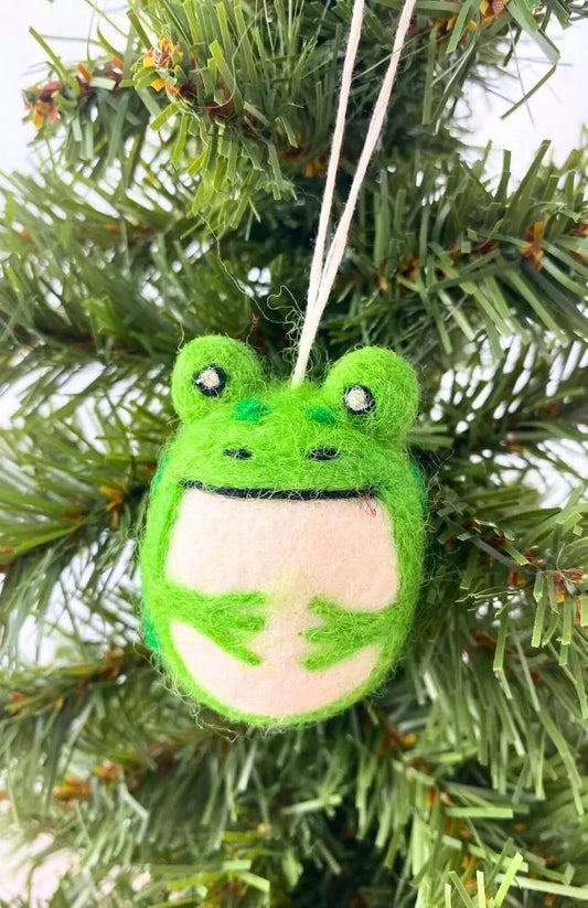 Felt Frog Ornament