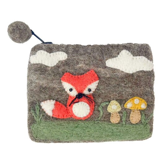 Fox Felt Coin Purse