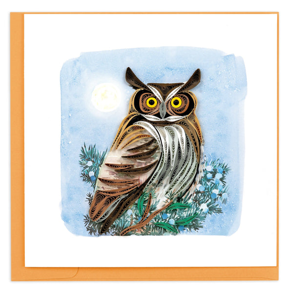 Quilling Card Vietnam - Great Horned Owl