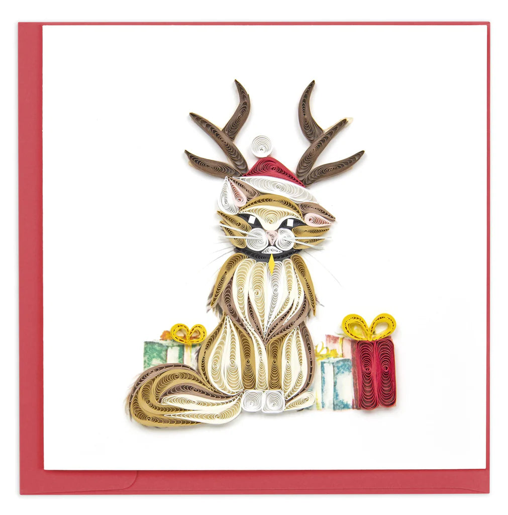 Holiday Cat Quilling Card