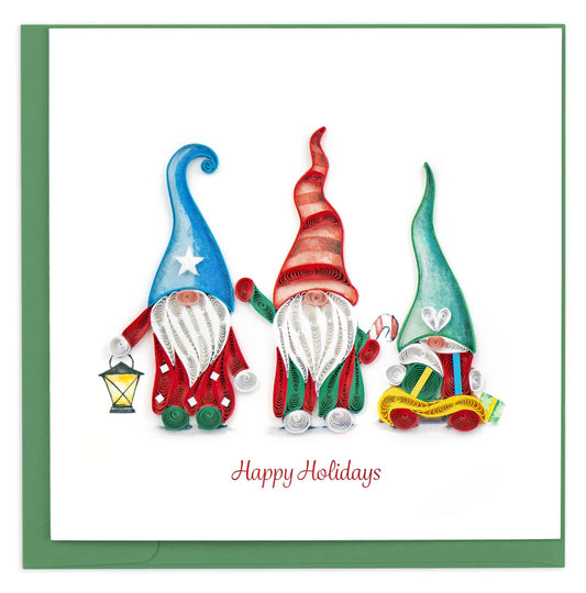 Holiday Gnomes Quilling Card