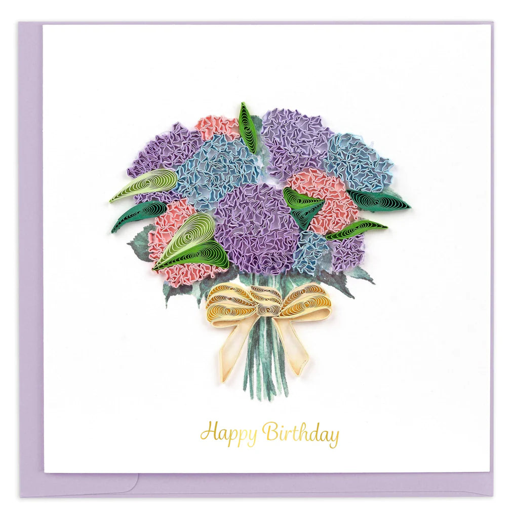 Quilling Cards Vietnam - Birthday Hydrangea Bouquet