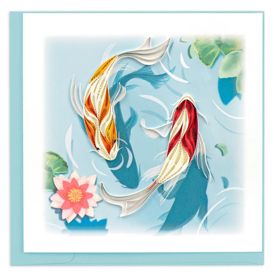 Two Koi Fish Quilling Card