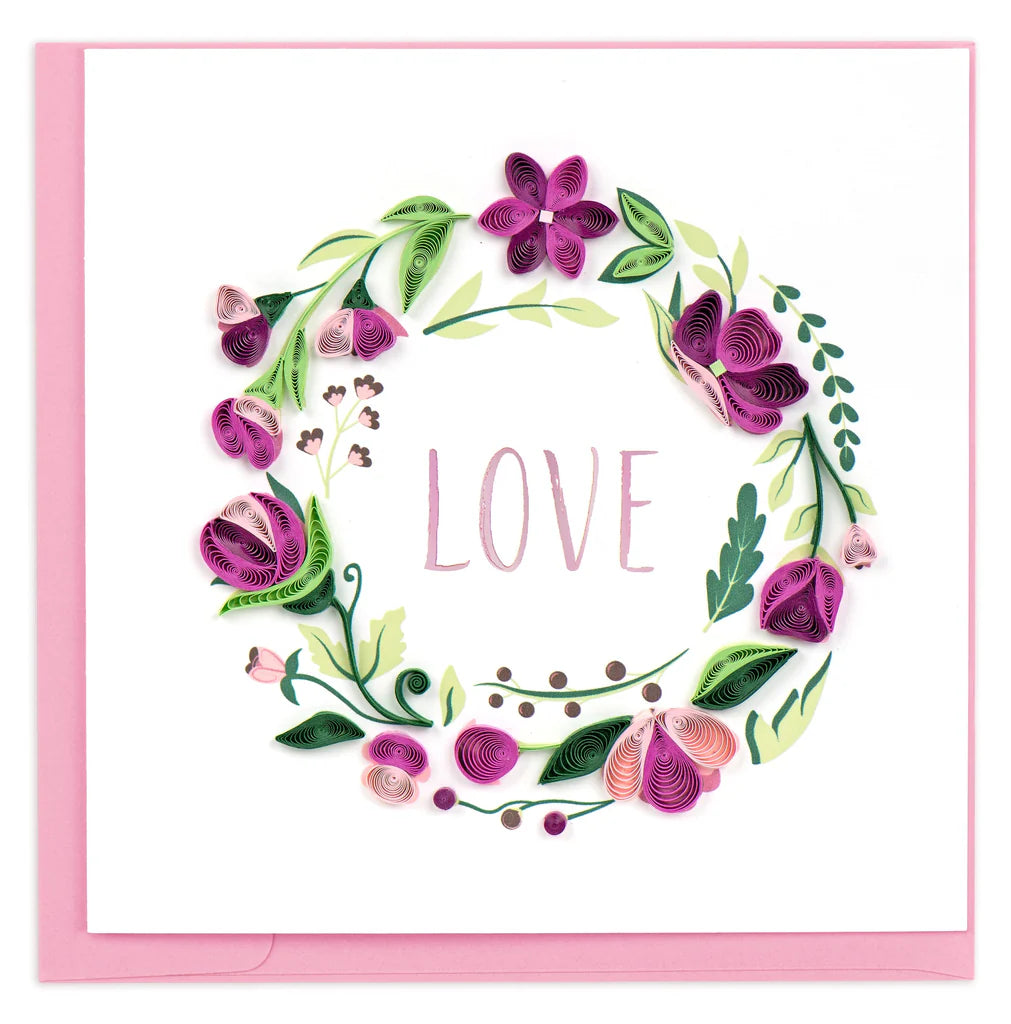 Quilling Cards Vietnam - Love Floral Wreath