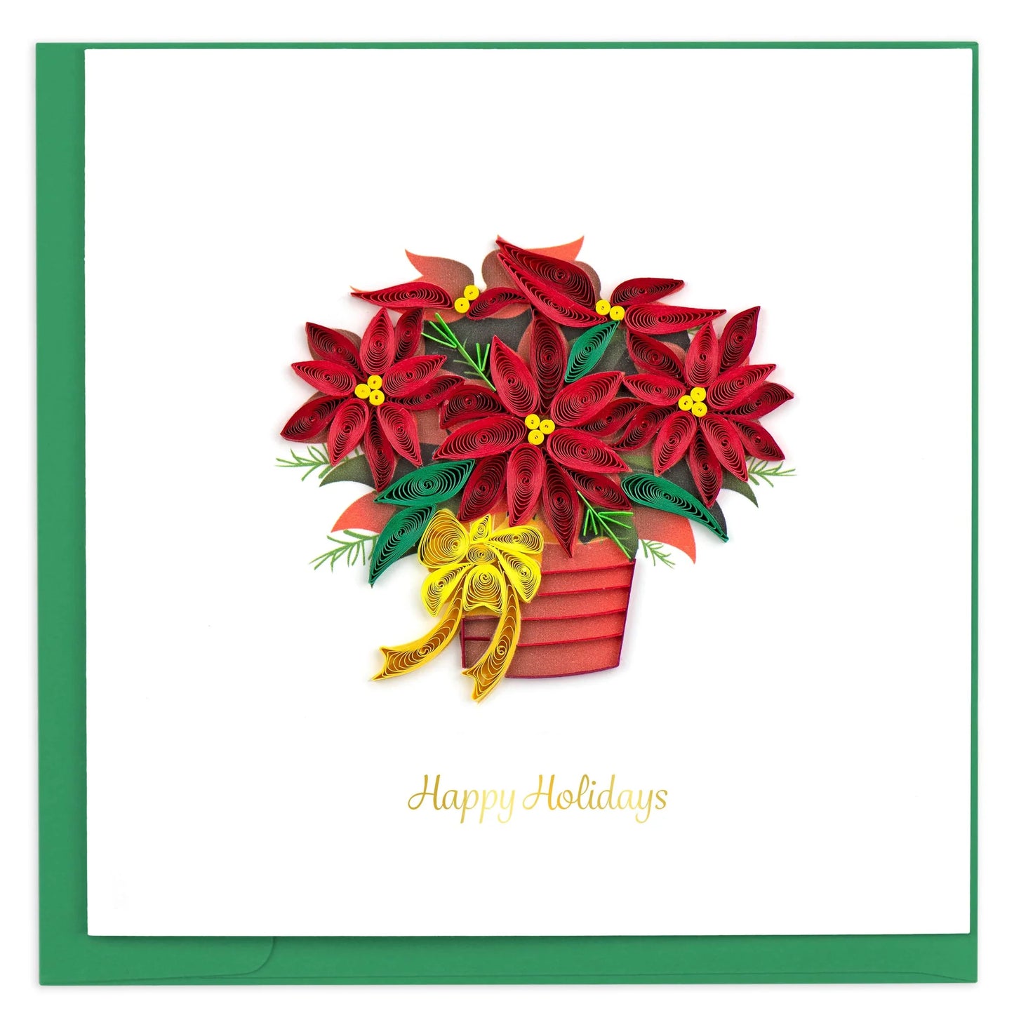 Potted Poinsettia Quilling Card