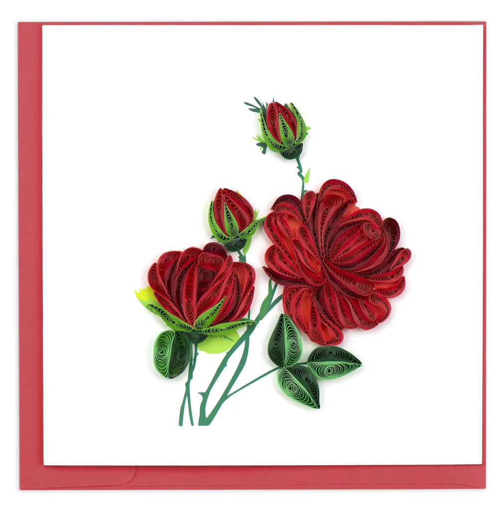 Quilled Cards Vietnam - Red Roses