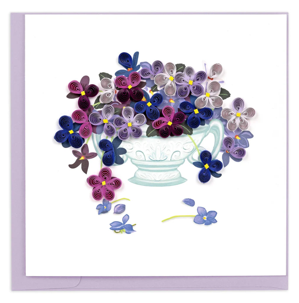 Quilling Cards Vietnam - Violet Bouquet