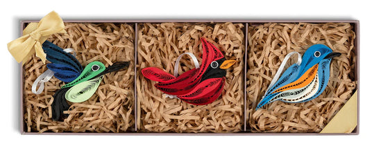 Quilling Card Ornament Bird 3 pack