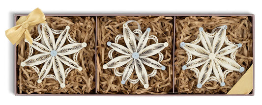 Quilling Card Ornament Snowflake 3 pack