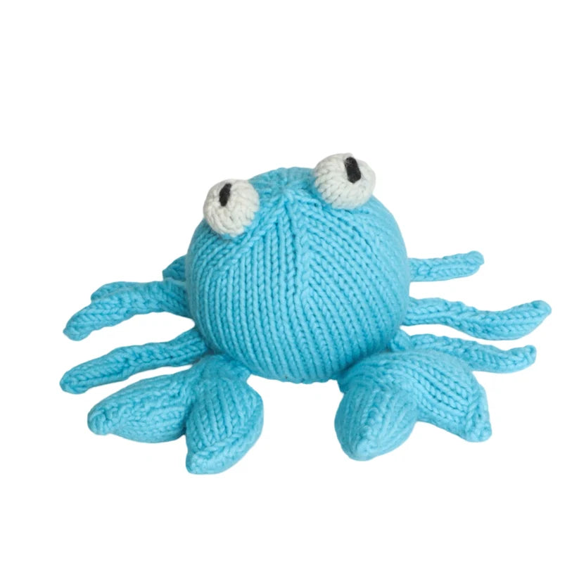 Hand Knit Organic Cotton Crab