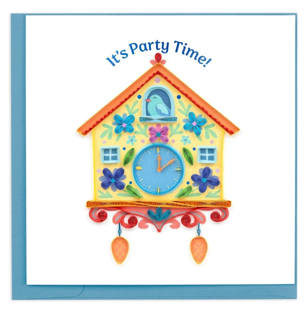 Quilled Cuckoo Clock Birthday Greeting Card