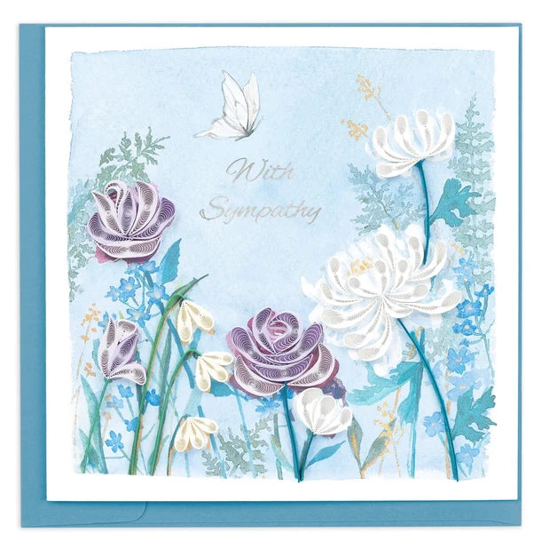 Quilled Sympathy Garden Greeting Card