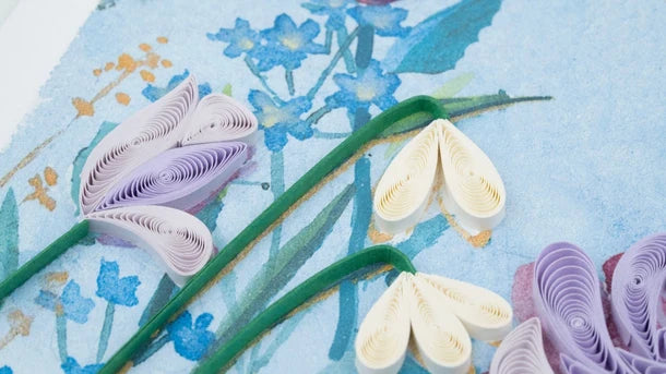 Quilled Sympathy Garden Greeting Card