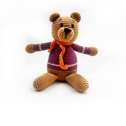 Bear Rattle Soft Purple